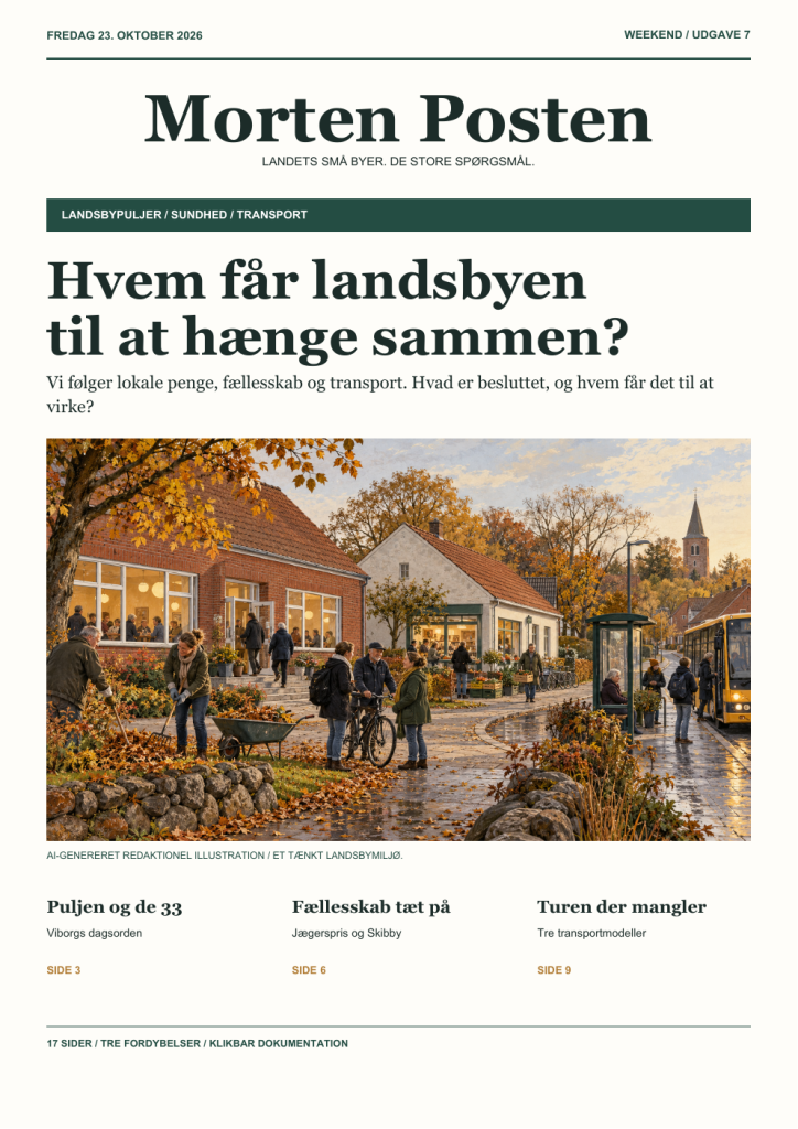 Forsiden af Morten Posten, udgave 7, 23. oktober 2026